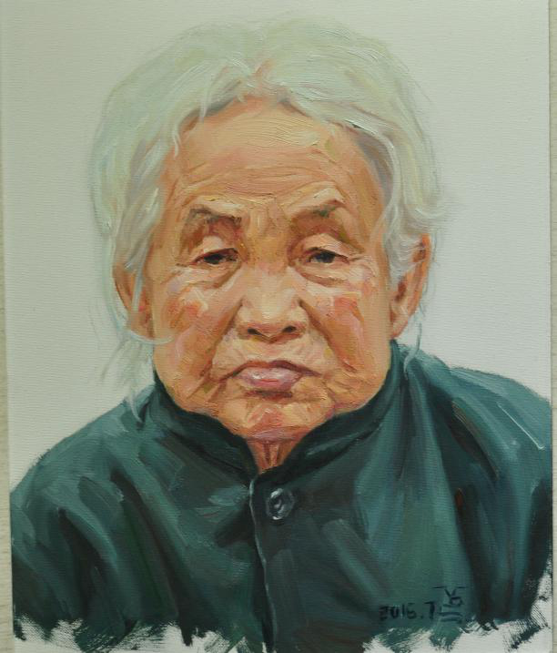 《慈》油画